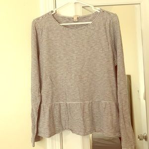 Adorable J. Crew striped top, size XL
